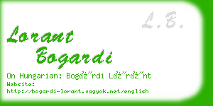 lorant bogardi business card